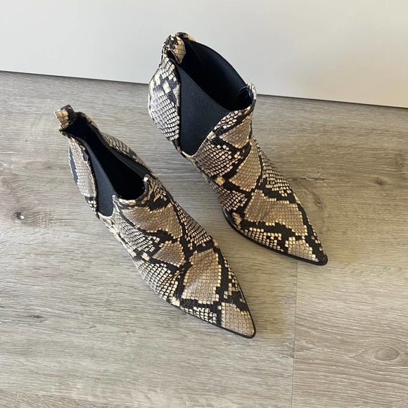 Zara Snakeskin Booties size EU 40 / US 9 - Picture 5 of 12